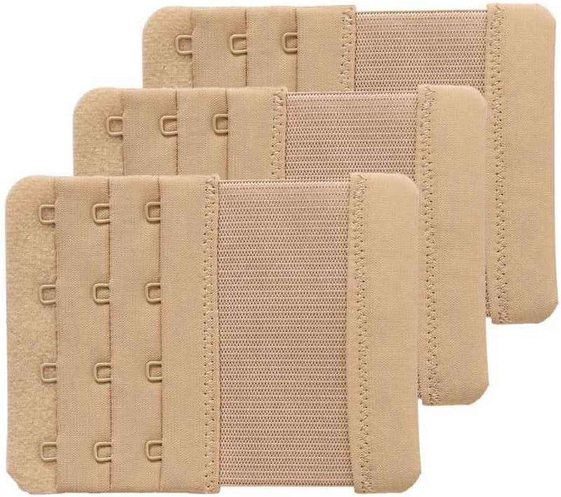 SAMGU Store Bra Extenders 4 Hooks Women's Soft Stretchy Bra Extension Strap, 3 Pieces - Image 1